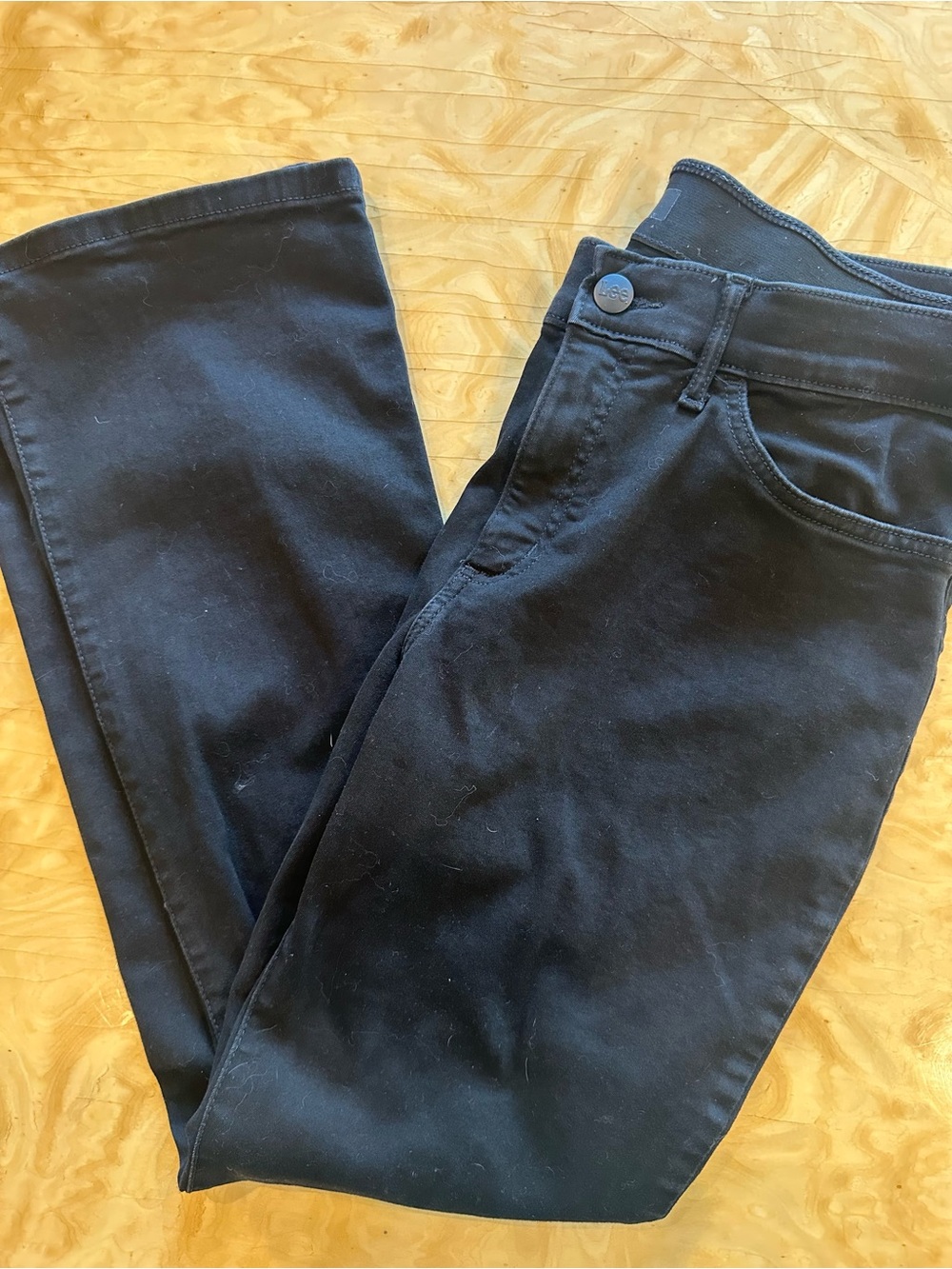 Lee woman’s Black Jeans - BOOT CUT- super soft waist with give 14 SHORT